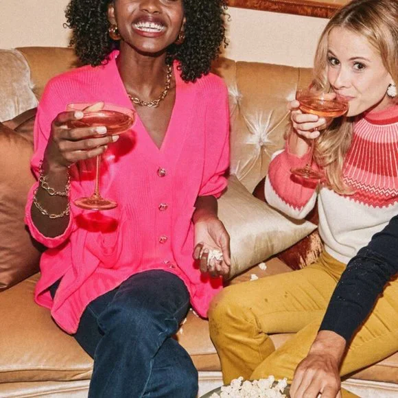 Tuckernuck Pomander Place Hot Pink Slone Cardigan Style:Y22638T - NEW - Picture 5 of 7